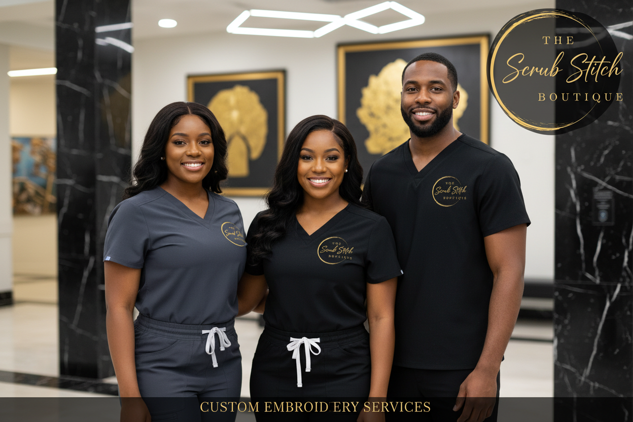 Custom Logo Embroidery & Digitizing: Professional Branding for Your Medical Team