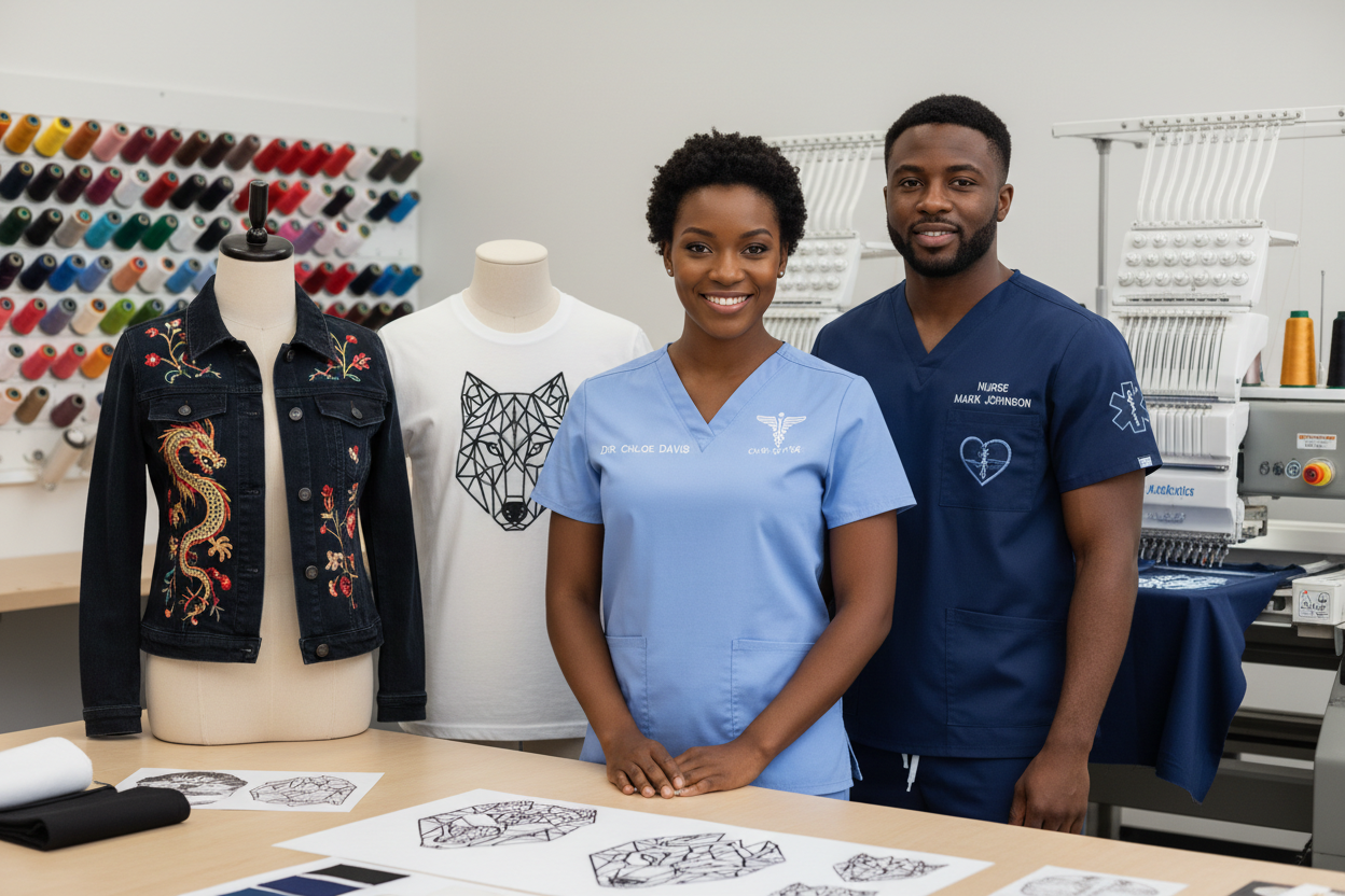 Custom Embroidery Services: Personalize Your Medical Scrubs