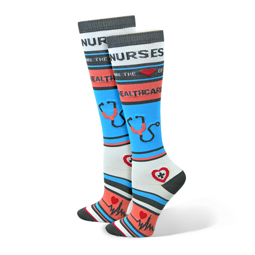 Think Medical Wholesale - Nurses Healthcare Fashion Compression Knee High Socks
