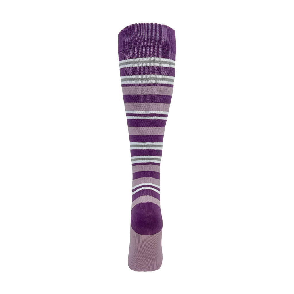 Purple Stripes Fashion Compression Socks | Knee High Medical Support Socks for Nurses