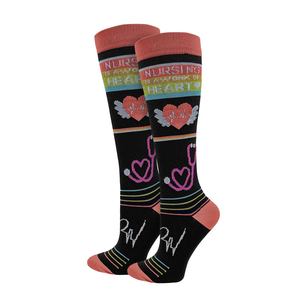 Think Medical Wholesale - Nursing Work Fashion Compression Knee High Socks