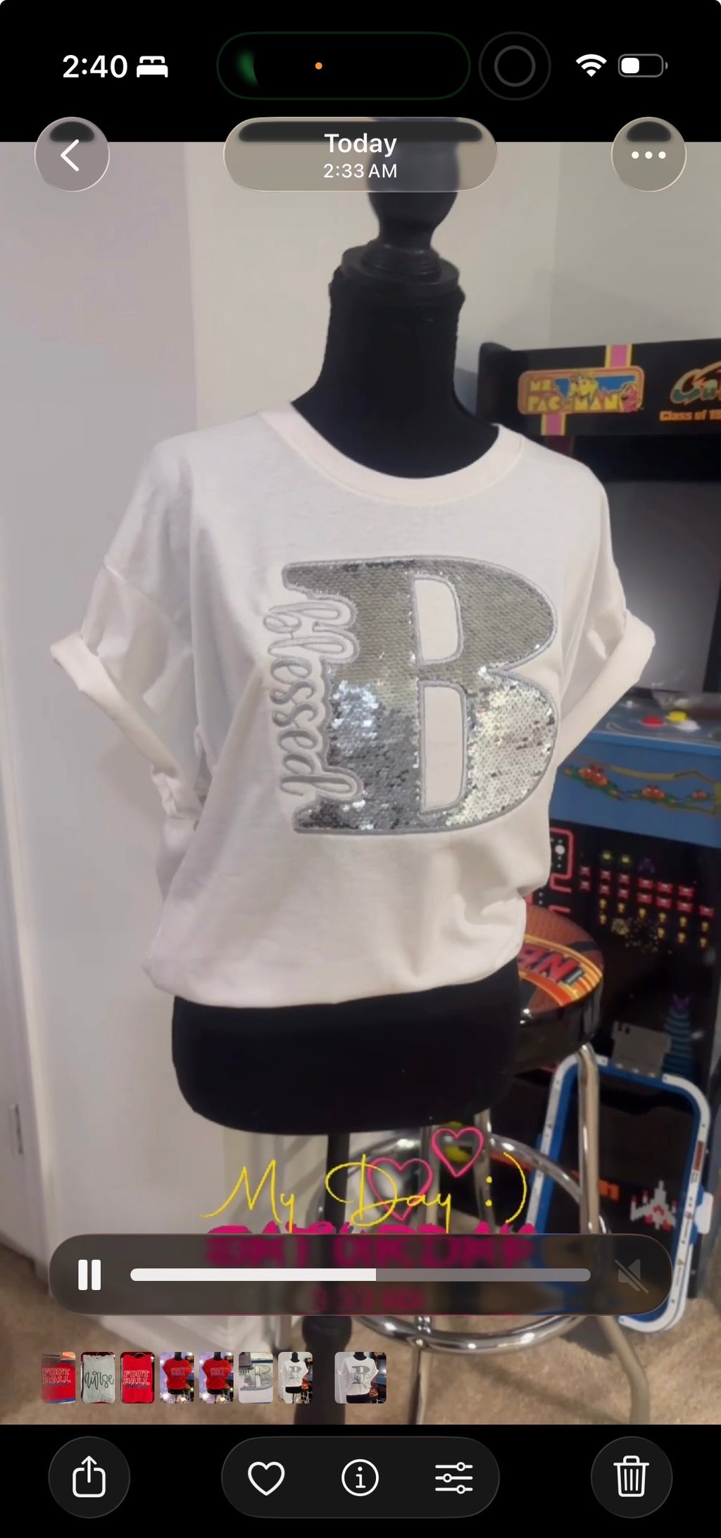 Sequin Blessed Shirt | Faith-Based Christian Apparel for Women