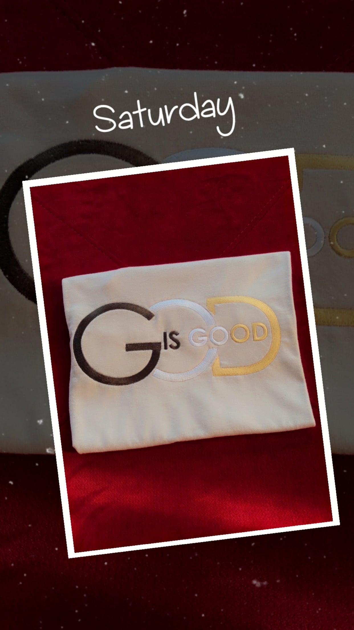 God Is Good Embroidered Hat & Shirt Set