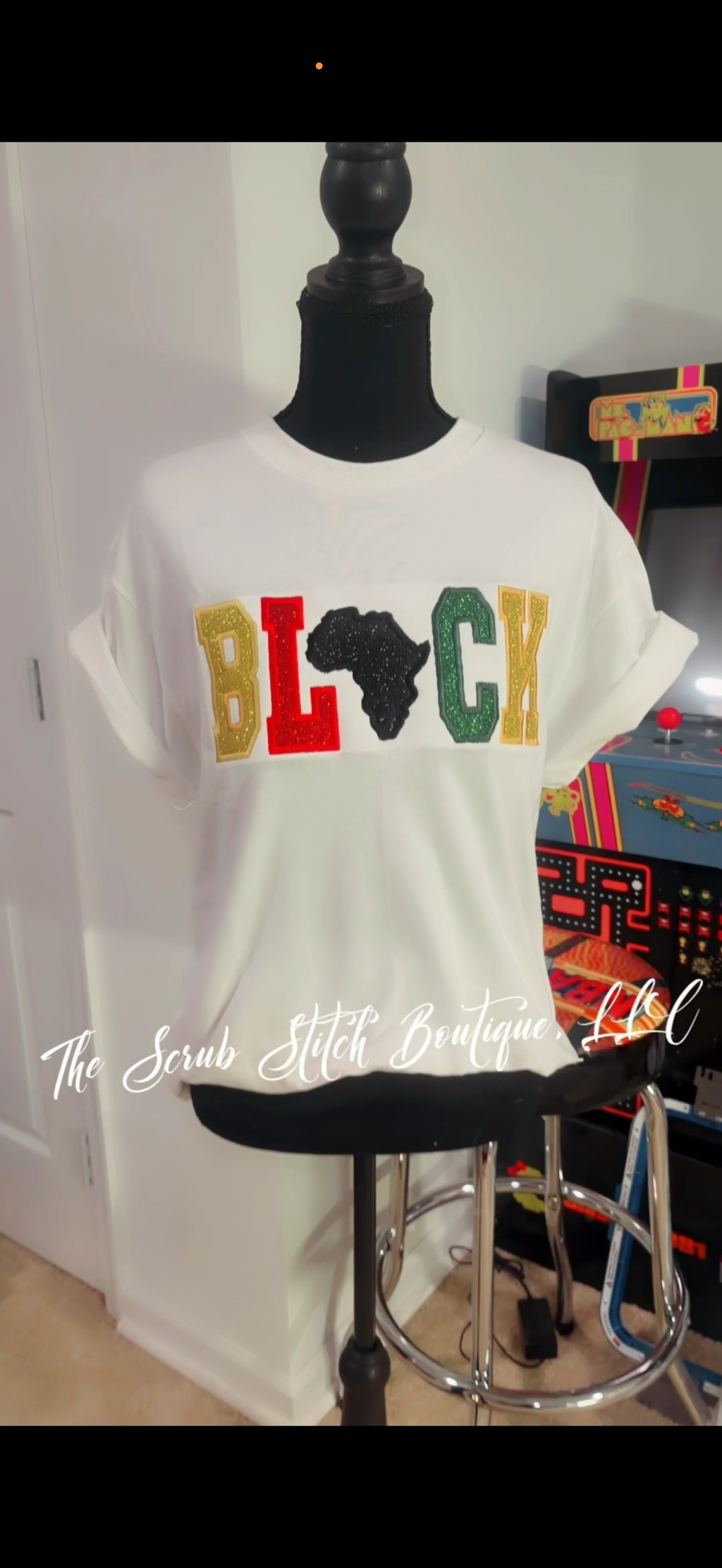 Black Queen Africa Glitter Appliqué T-Shirt | Afrocentric Statement Shirt