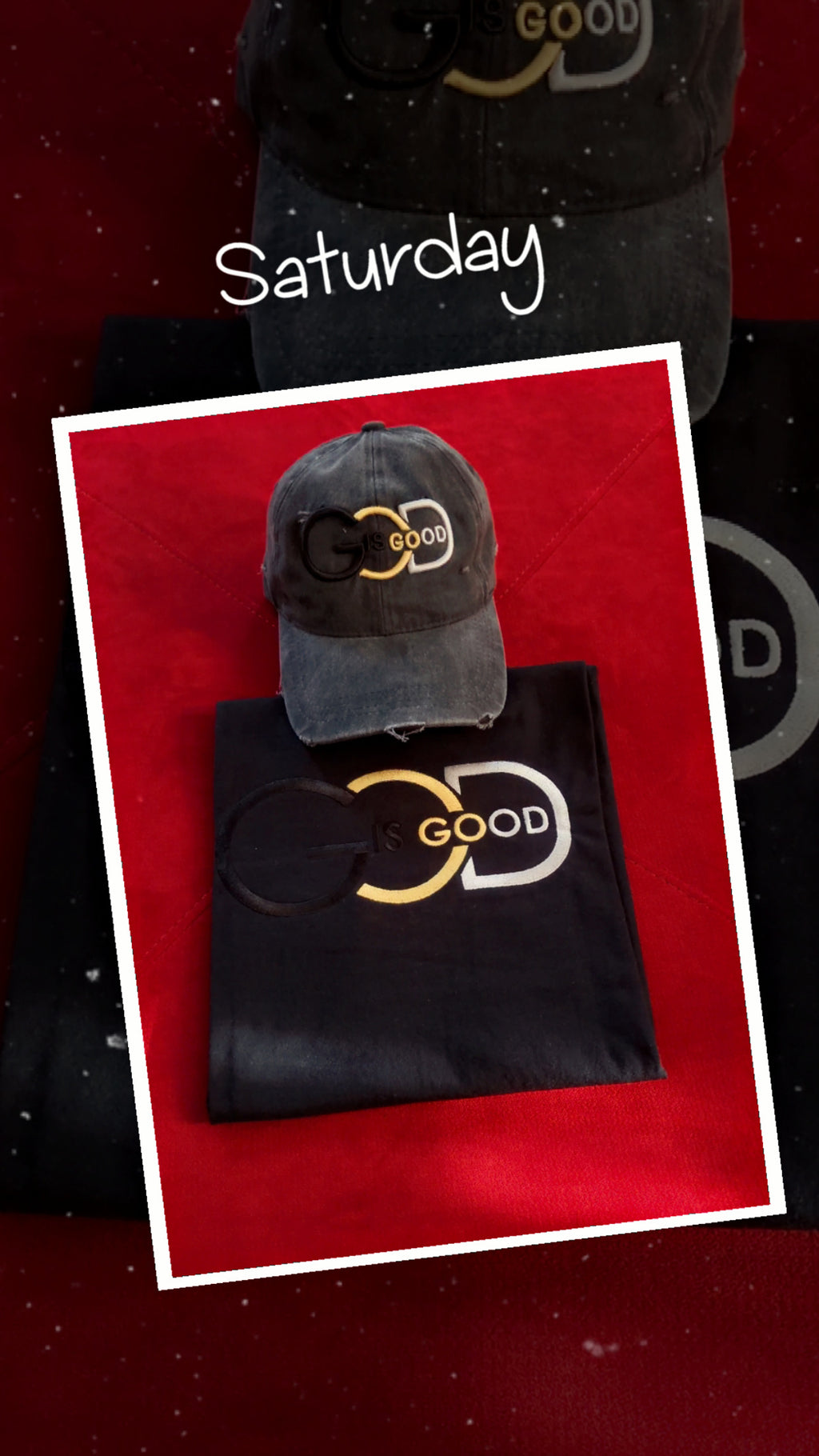God Is Good Embroidered Hat & Shirt Set