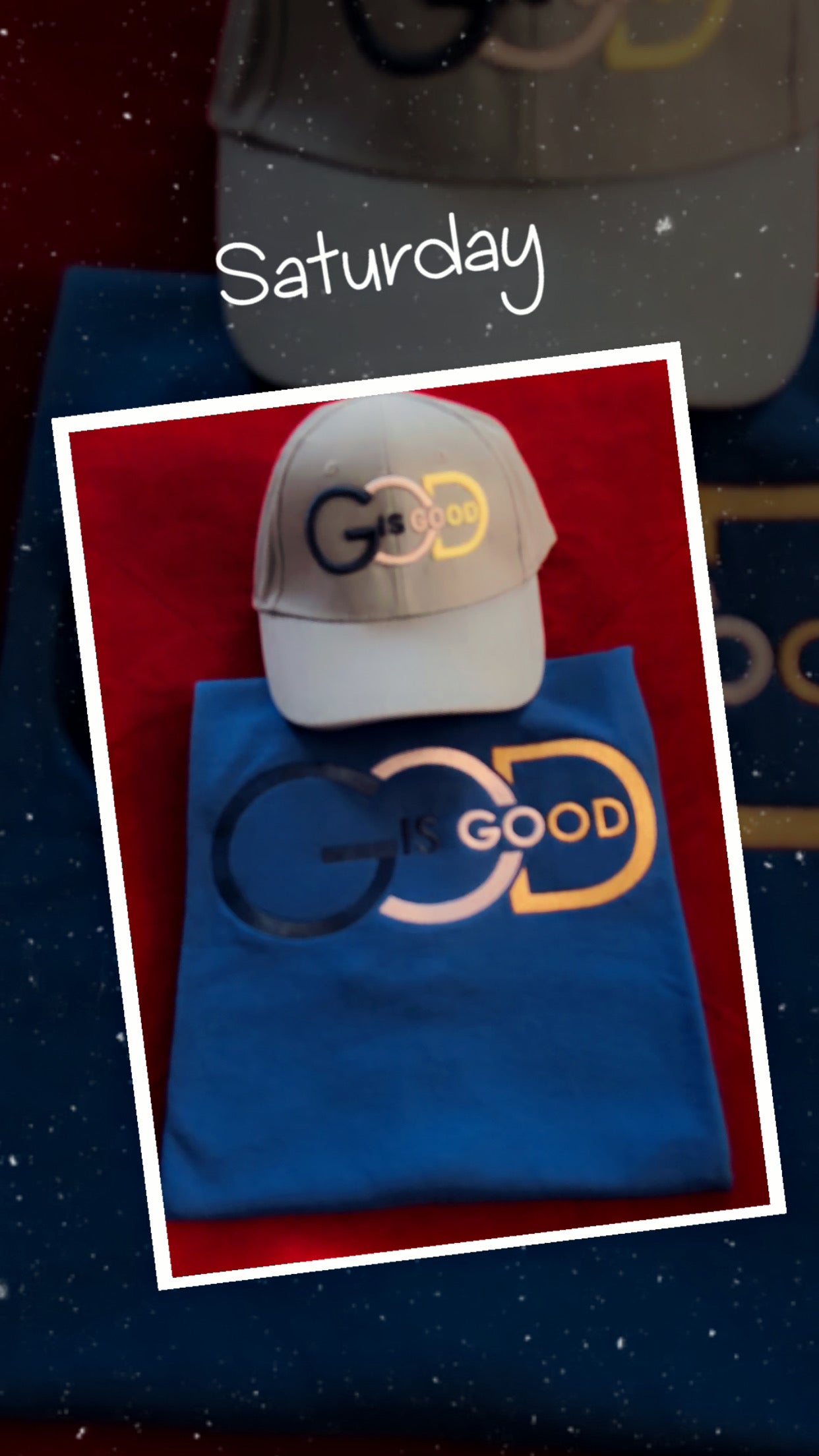 God Is Good Embroidered Hat & Shirt Set