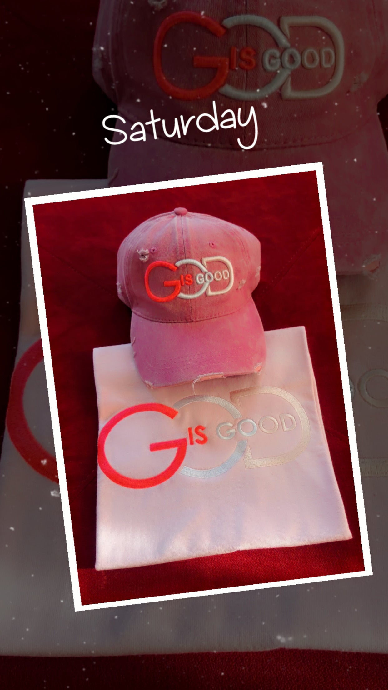 God Is Good Embroidered Hat & Shirt Set