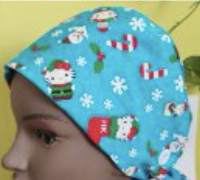 Colorful cartoon character scrub cap for nurses