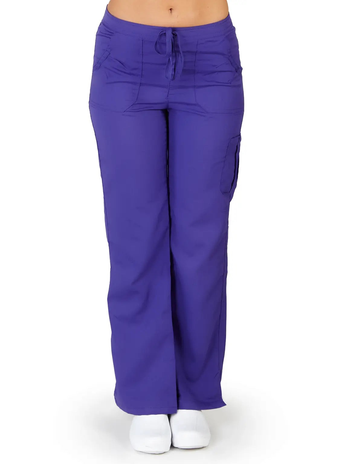 Ultra Soft Brand Women’s Cargo Scrub Pants | Junior Fit Bootcut Medical Work Pants