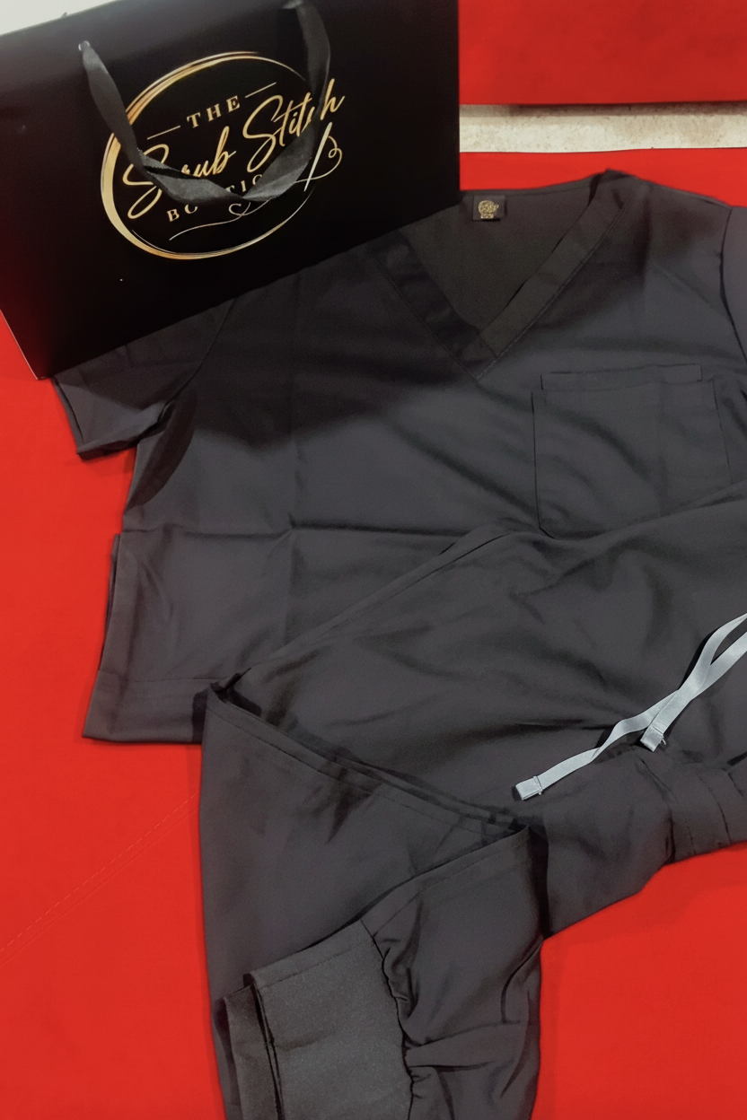 Black Scrub Set - Updated