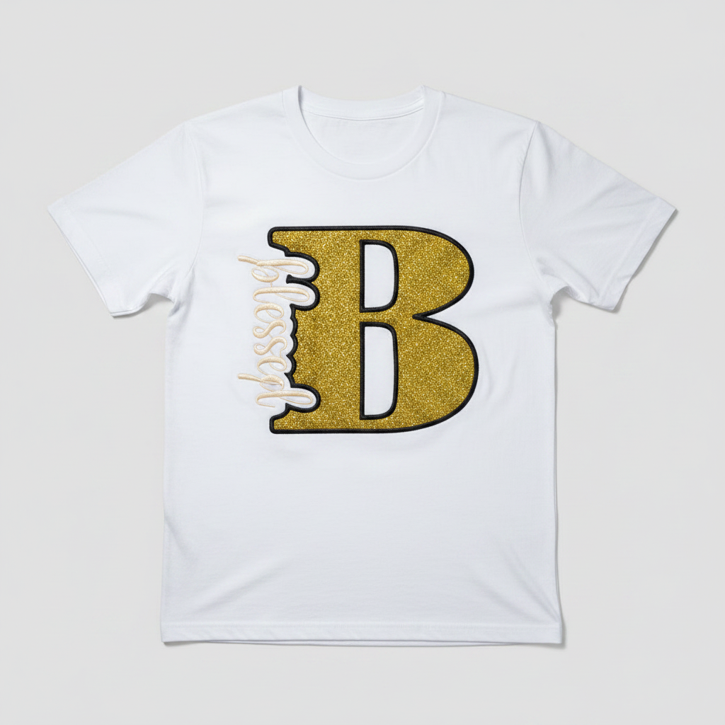 Blessed Embroidery Shirt – White