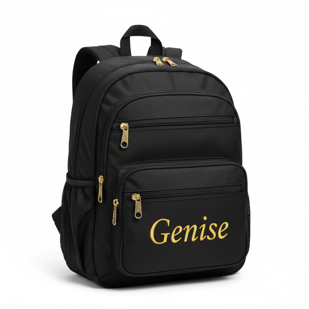 Bookbag with Genise Embroidered Name