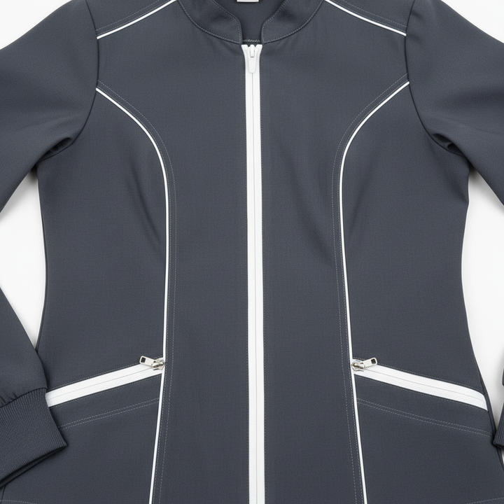 Unisex Warm-Up Scrub Jacket – Black