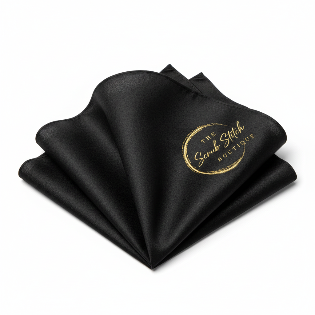 Handkerchief with Scrub Stitch Boutique Logo