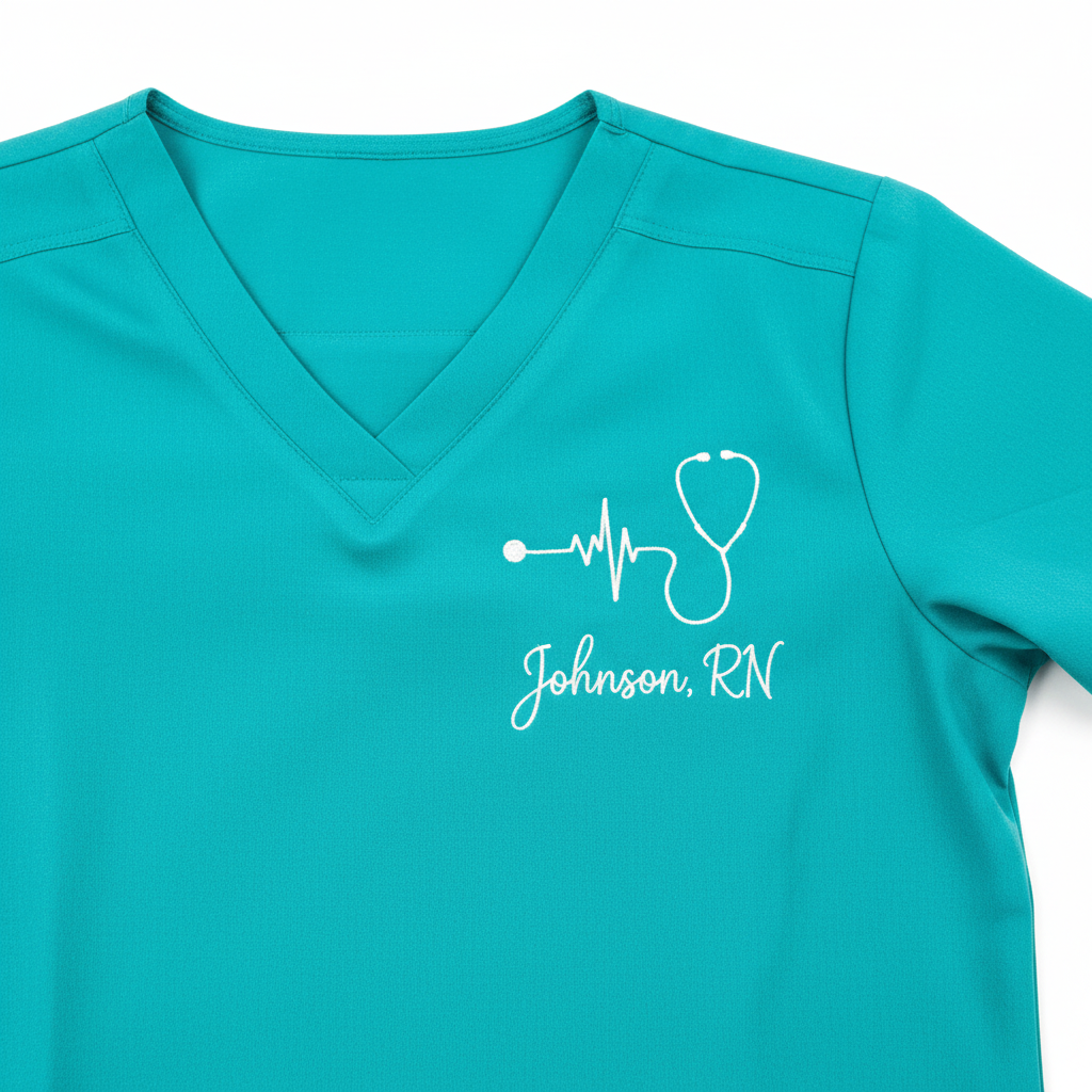 Johnson, RN - Teal Scrub Top