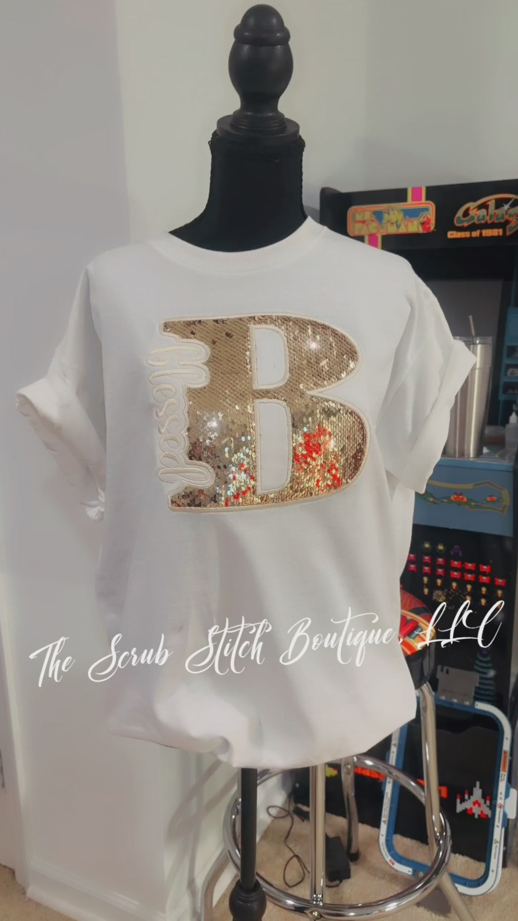 Sequin Blessed Shirt | Faith-Based Christian Apparel for Women