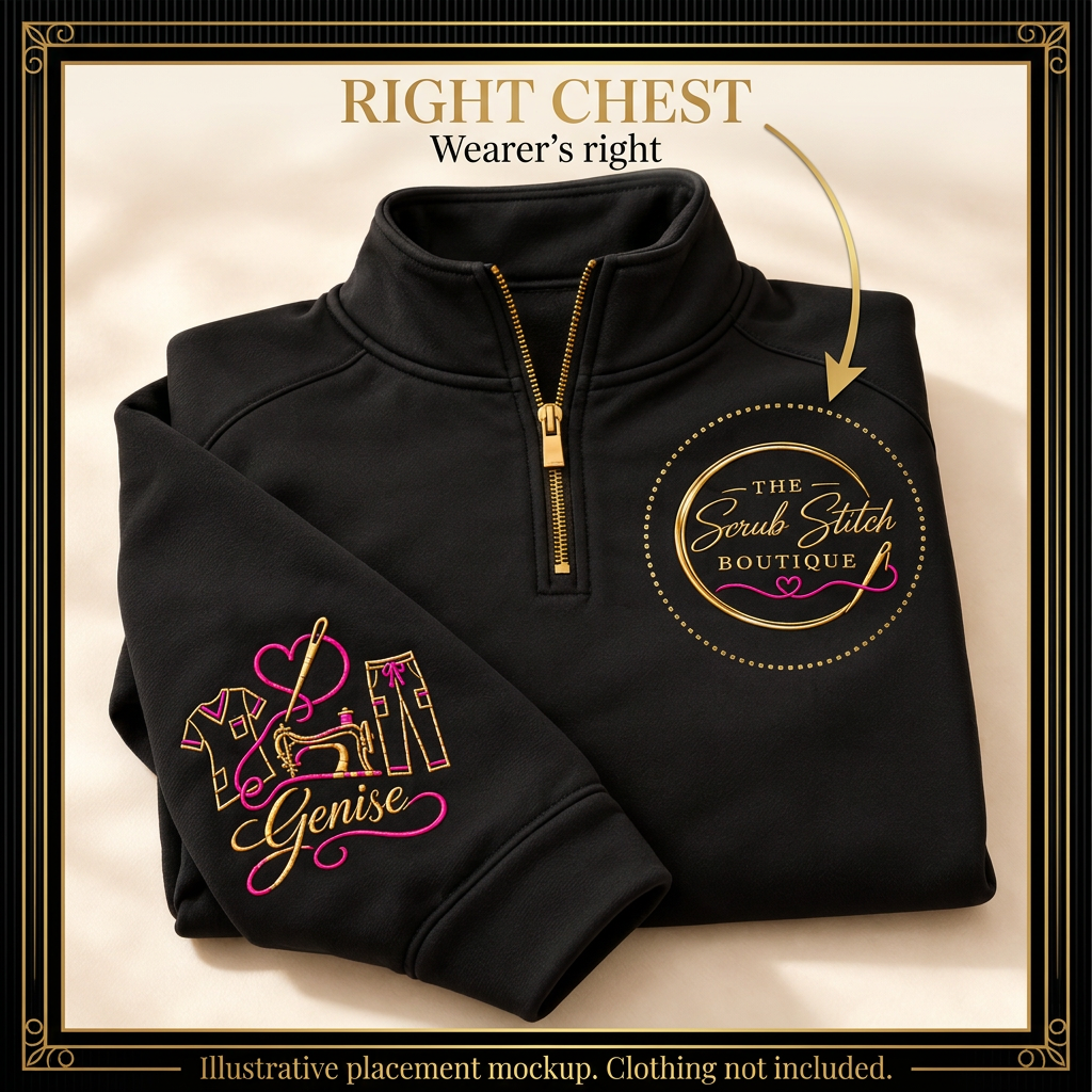 Logo Embroidery Service — Customer Supplies Garment & Embroidery File