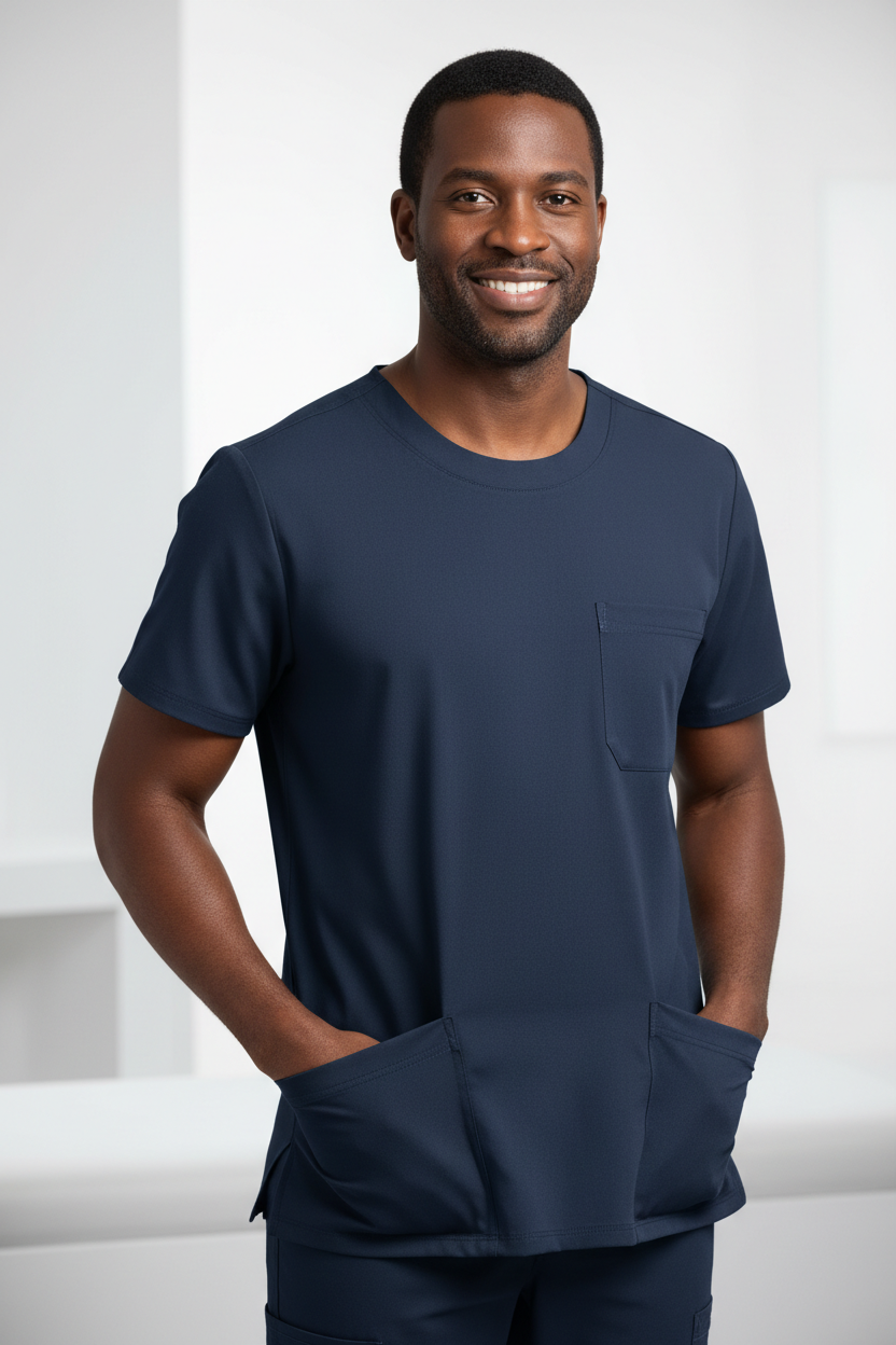 Unisex Round Neck Scrub Top